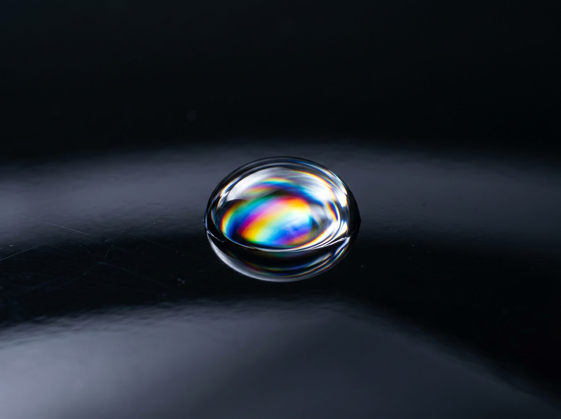 Water droplet beading on a ceramic-coated hood