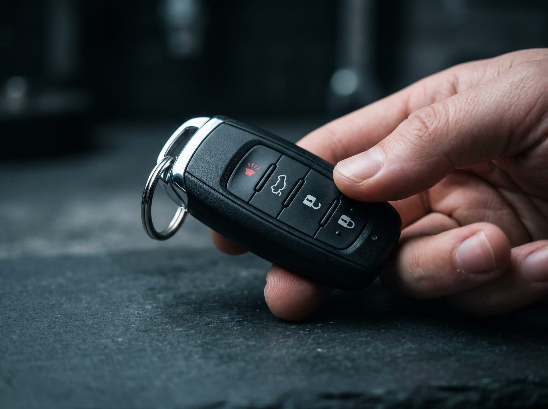 Black car key fob